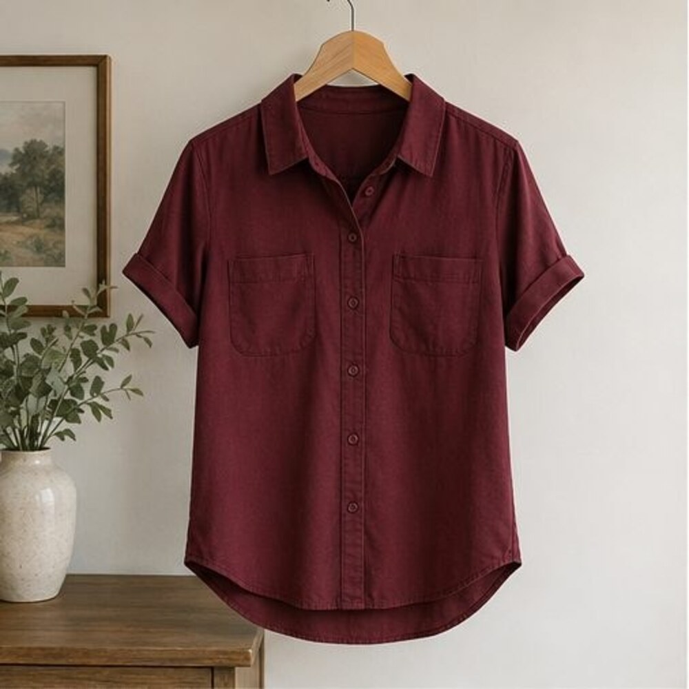 Wine Utility Pocket Shirt